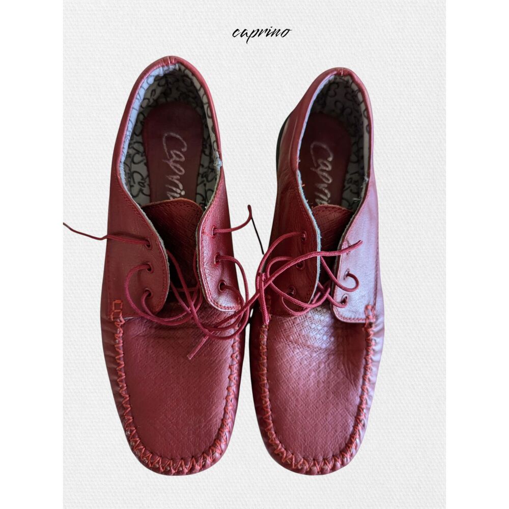 Caprino lace-up leather loafer women's shoes   Sz 39